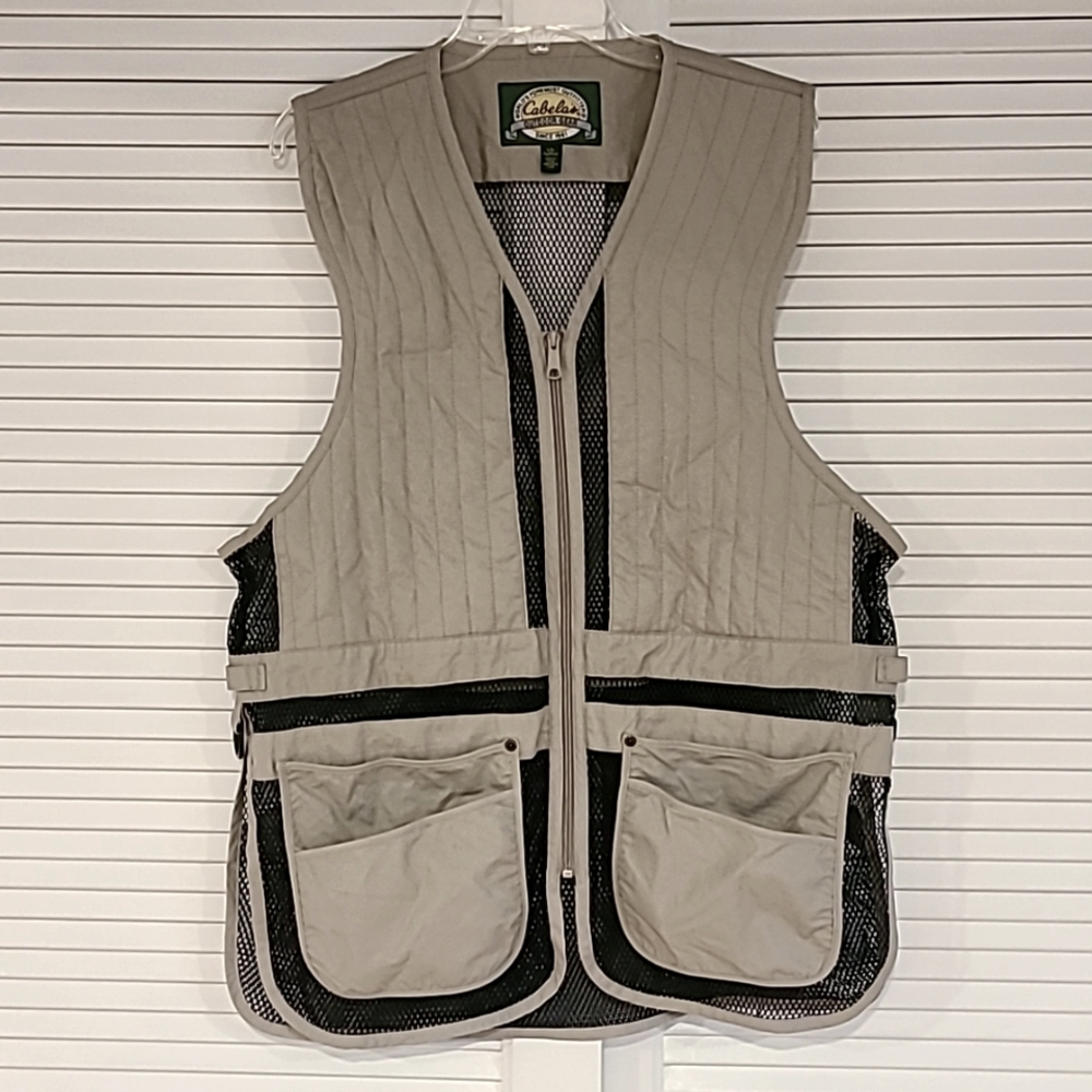 Cabela's Outdoor Gear Fishing Hunting Utility Mesh Vest. Sz L. Khaki/Tan